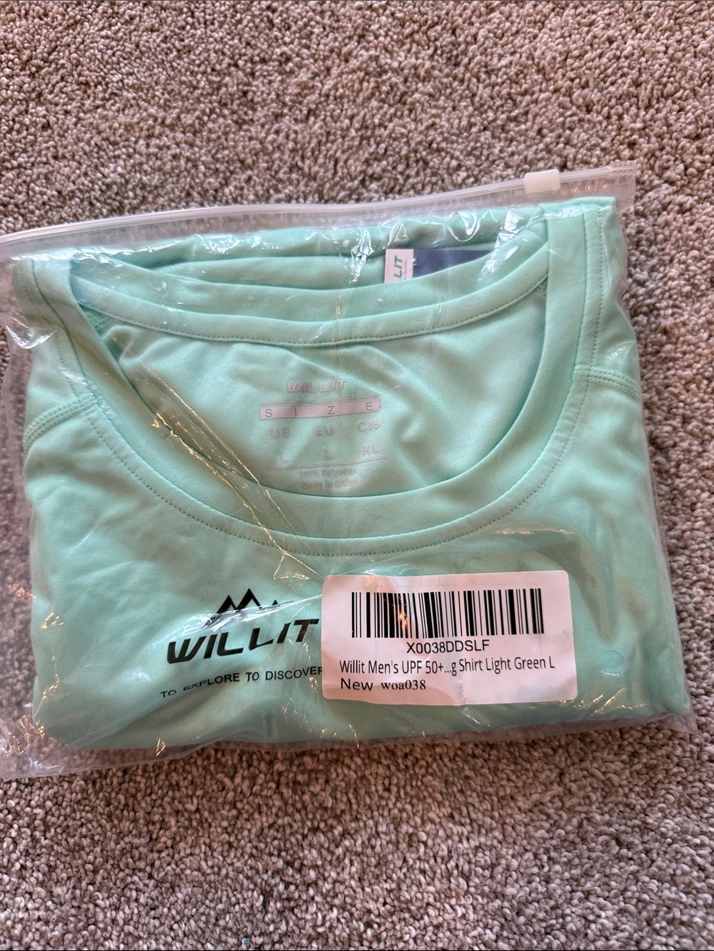 Willit Men's UPF Short Sleeve Shirt - Light Mint Green